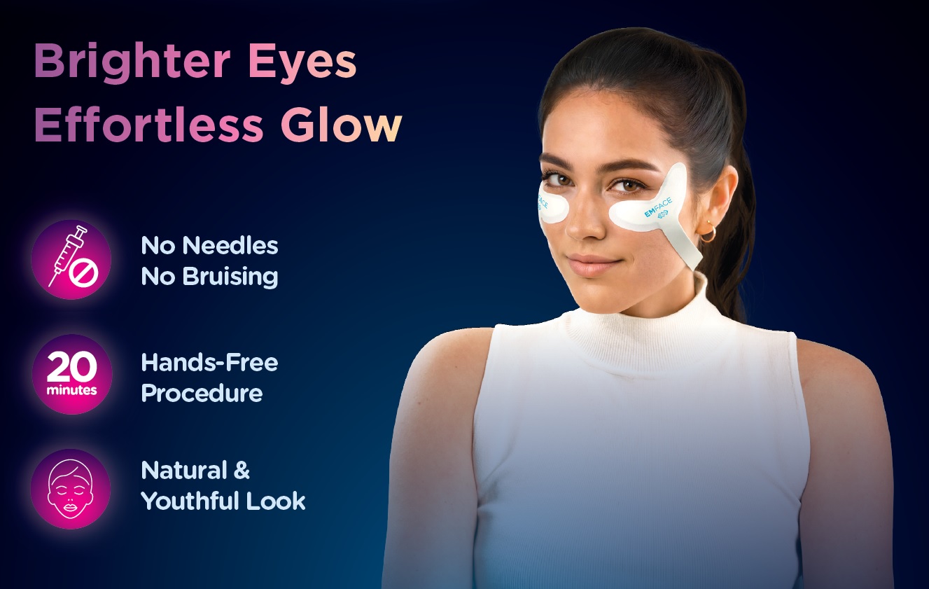 EMFACE eye applicators in the original practice promotional artwork